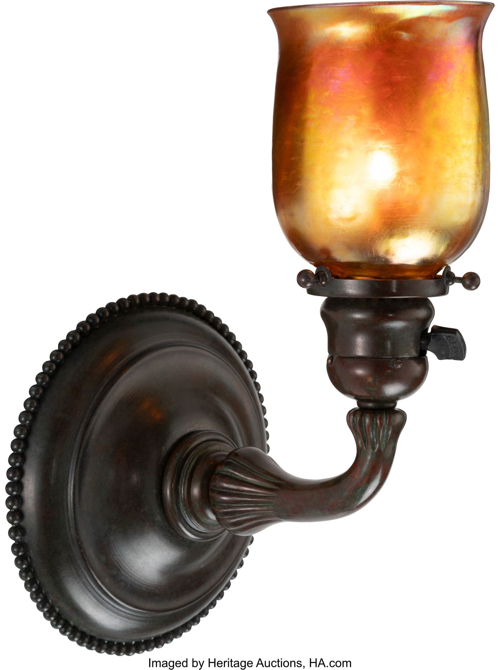 Tiffany Studios  Wall Sconce, circa 1910 Favrile (1 of 6)