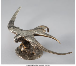 79118&colon; Cardeilhac Swallow Mascot&comma; circa 1920 Nickel-pla
