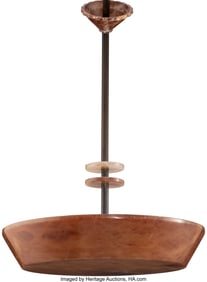 79121&colon; French Plafonnier&comma; circa 1935 Alabaster&comma; metal 2