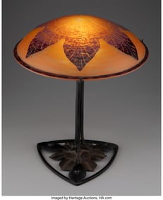 79134&colon; Schneider Glassworks Boudoir Lamp&comma; circa 1925 Ov