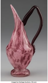 79137&colon; Schneider Glassworks Ewer&comma; 1922-1924 Mottled gla