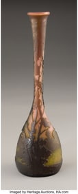 79055&colon; Gallé Landscape Vase&comma; circa 1900 Cameo glass 10
