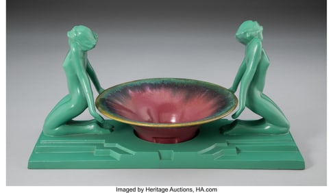 79154&colon; Frankart&comma; Inc&period; and Fulper Pottery Figural Ashtra