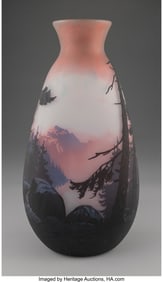 79061&colon; Muller Frères Large Landscape Vase&comma; circa 1915 