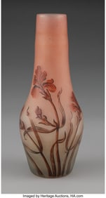79072&colon; Charles Vessière Floral Vase&comma; circa 1900 Enamel