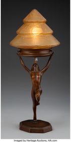 79170&colon; Frankart&comma; Inc&period; Figural Lamp&comma; circa 1930 Enameled