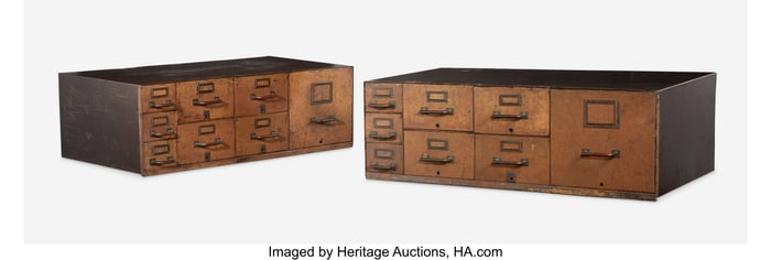 67002: Frank Lloyd Wright  Two File Cabinets for the La