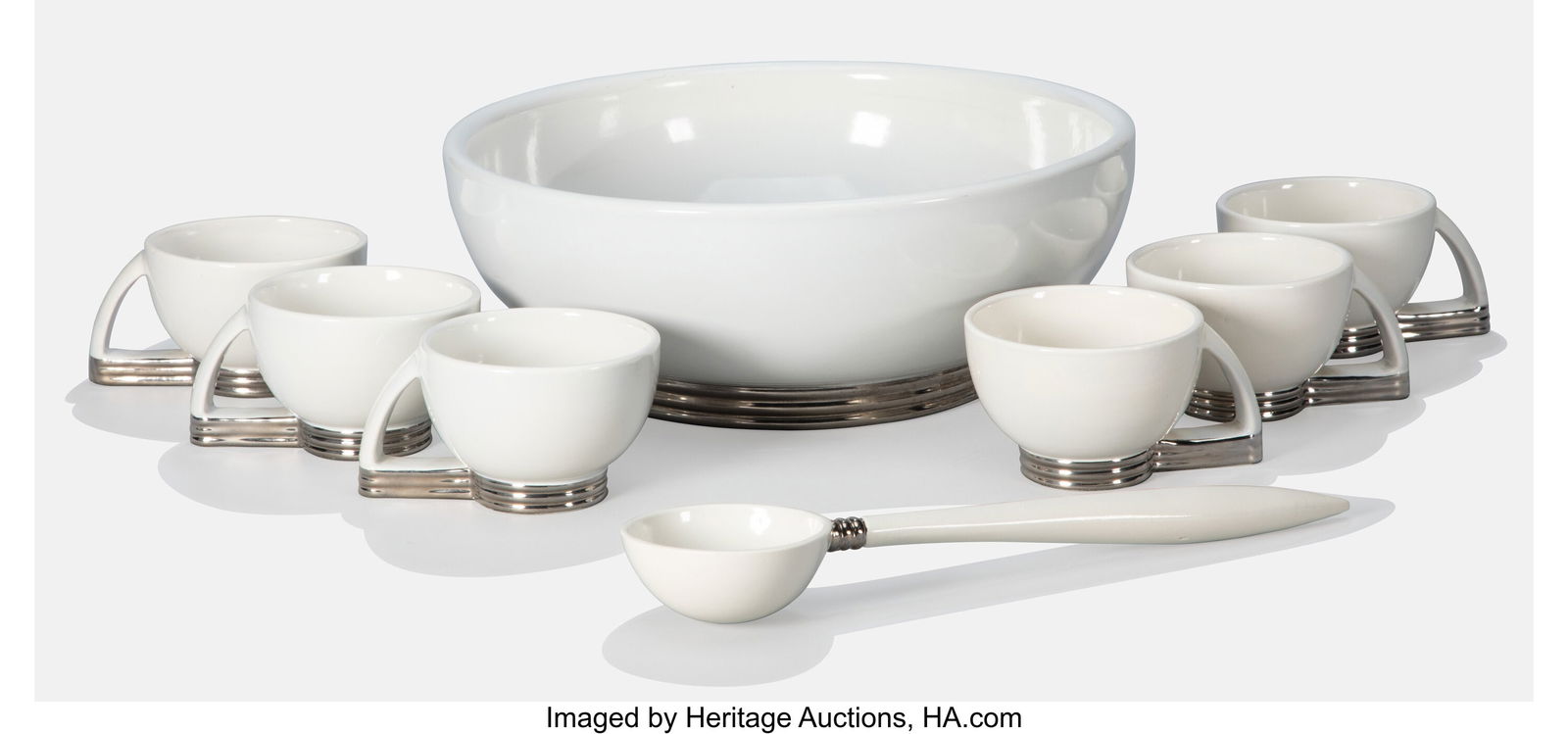 Paul Schreckengost Eight-Piece Punch Bowl Set Ge (1 of 2)