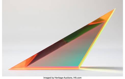 67088: Vasa Velizar Mihich Triangle 2000 Laminated an: Vasa Velizar Mihich Triangle 2000 Laminated and polished acrylic 6-1/4 x 11 x 1-1/2 inches (15.9 x 27.9 x 3.8 cm) Incised to lower edge: Vasa © 2000 H