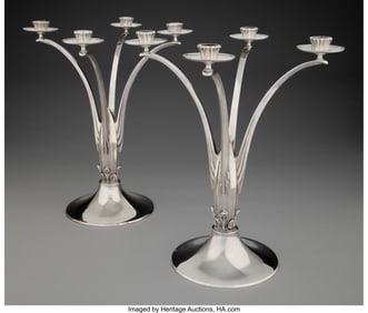 74219&colon; A Pair of Nayler Brothers Modernist Silver Four-