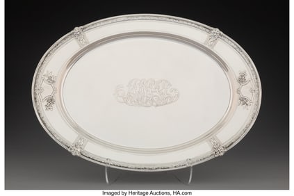 74134&colon; A Gorham Mfg&period; Co&period; Florenz Pattern Silver Platter