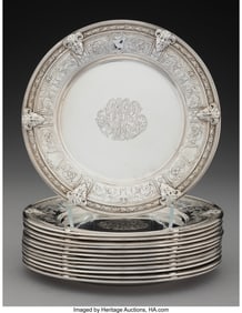 74136&colon; A Set of Thirteen Gorham Mfg&period; Co&period; Florenz Patter