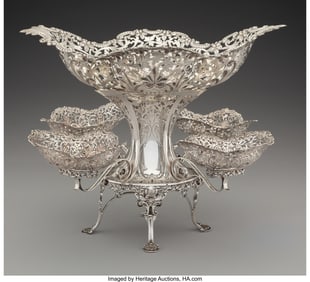 74025&colon; A James Dixon & Sons Ltd&period; Reticulated Silver Cen