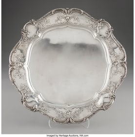 74138&colon; A Gorham Mfg Co&period; Chantilly Pattern Silver Round 