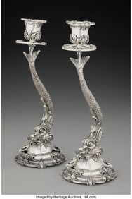 74026&colon; A Pair of Buccellati Silver Candlesticks&comma; Milan&comma;