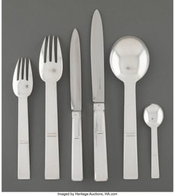 74225&colon; A Seventeen-Piece Jean Puiforcat Trouville Patte