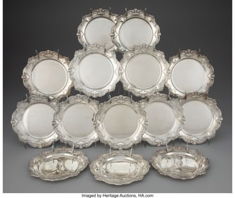 74145&colon; Fourteen Gorham Mfg&period; Co&period; Chantilly-Duchess Patte