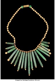 74230&colon; A William Spratling 18k Gold and Jadeite Necklac