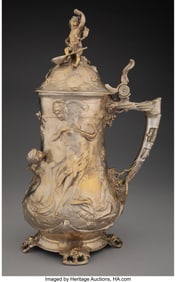 74042&colon; A Continental Gilt Pewter Water Pitcher&comma; early 2