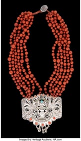 74246&colon; A Matilde Poulat Silver&comma; Turquoise&comma; and Carnelia