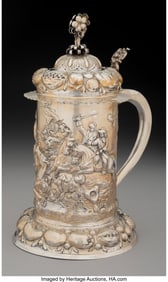 74051&colon; A German Silver Tankard Marks&colon; &lpar;crescent&rpar;&comma; &lpar;crow