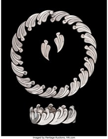 74255&colon; A Four-Piece Antonio Pineda Silver Jewelry Suite
