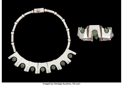 74256&colon; An Antonio Pineda Silver and Aventurine Quartz N