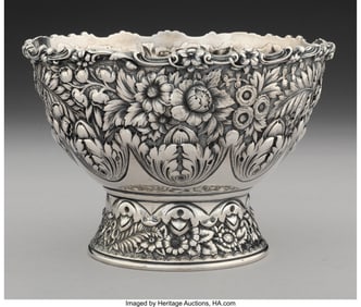 74176&colon; A Tiffany & Co&period; Chased Repoussé Silver Ice Bowl