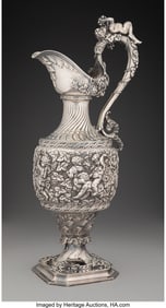 74179&colon; A Large Tiffany & Co&period; Chased Repoussé Silver Wi