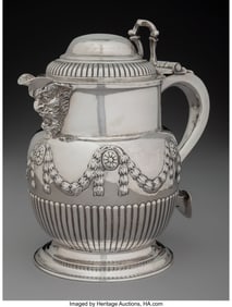 74063&colon; A William Williams I Silver Hot Water Jug&comma; Londo