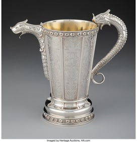 74267&colon; A José Marmolejos Partial Gilt Silver Pitcher f