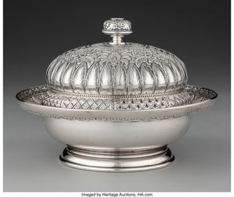 74067&colon; A Tiffany & Co&period; Silver Covered Butter Dish&comma; New 