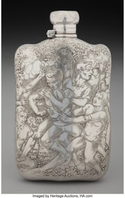 74184&colon; A Tiffany & Co&period; Acid-Etched Silver Flask with Sp