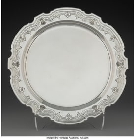 74075&colon; A Tiffany & Co&period; Silver Round Platter&comma; New York&comma; 