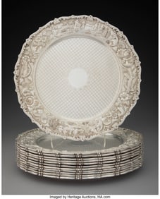 74081&colon; A Set of Twelve Loring Andrews Co&period; Chased Repous