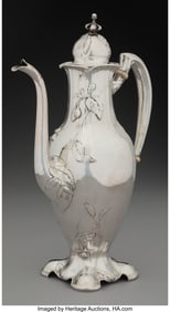 74193&colon; A Gorham Mfg&period; Co&period; Martelé Silver Coffee Pot&comma; Pr