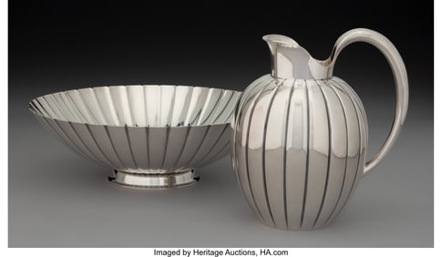 74293&colon; A Georg Jensen No&period; 856A Bernadotte Silver Pitche