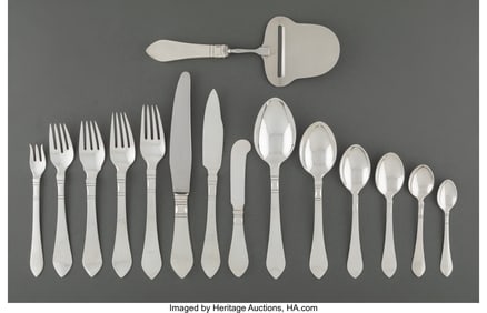 74294&colon; A Two Hundred Two-Piece Georg Jensen Continental