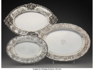 74400: A Collection of Three S. Kirk & Son Co. Silver O