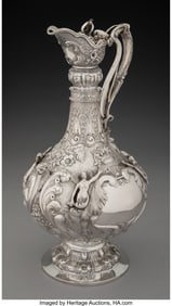 74307: An Irish Partial Gilt Silver Ewer, Dublin, 1864