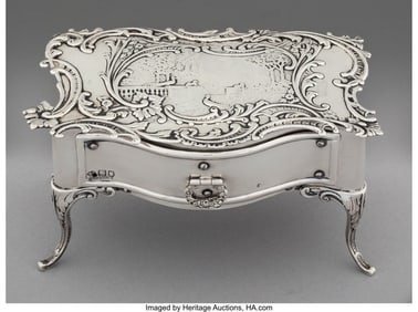 74310: A William Comyns & Sons Silver Desk-Form Jewelry
