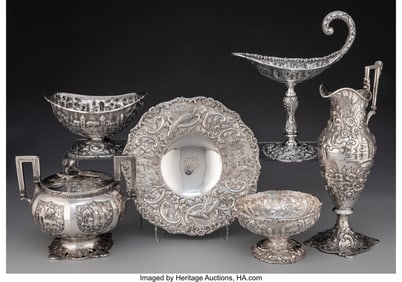 74411: A Collection of Six American Silver Table Articl