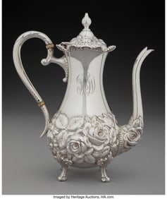 74416: A Stieff Co. Silver Footed Teapot, Baltimore, Ma
