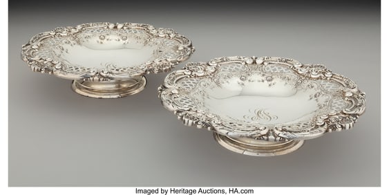 74419: A Pair of Meriden Britannia Co. Silver Reticulat