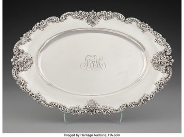 74422: A Black, Starr & Frost Silver Oval Dish, New Yor