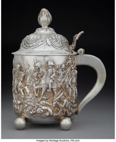 74325: A German Chased Repoussé Silver Tankard, late 1
