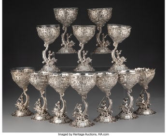 74326: A Set of Twelve Vereinigte Silberwarenfabriken S