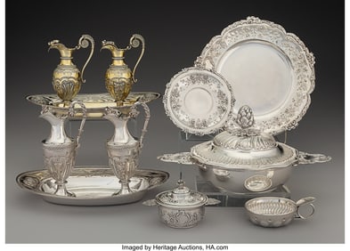 74329: Eleven French Silver and Gilt Silver Table Artic