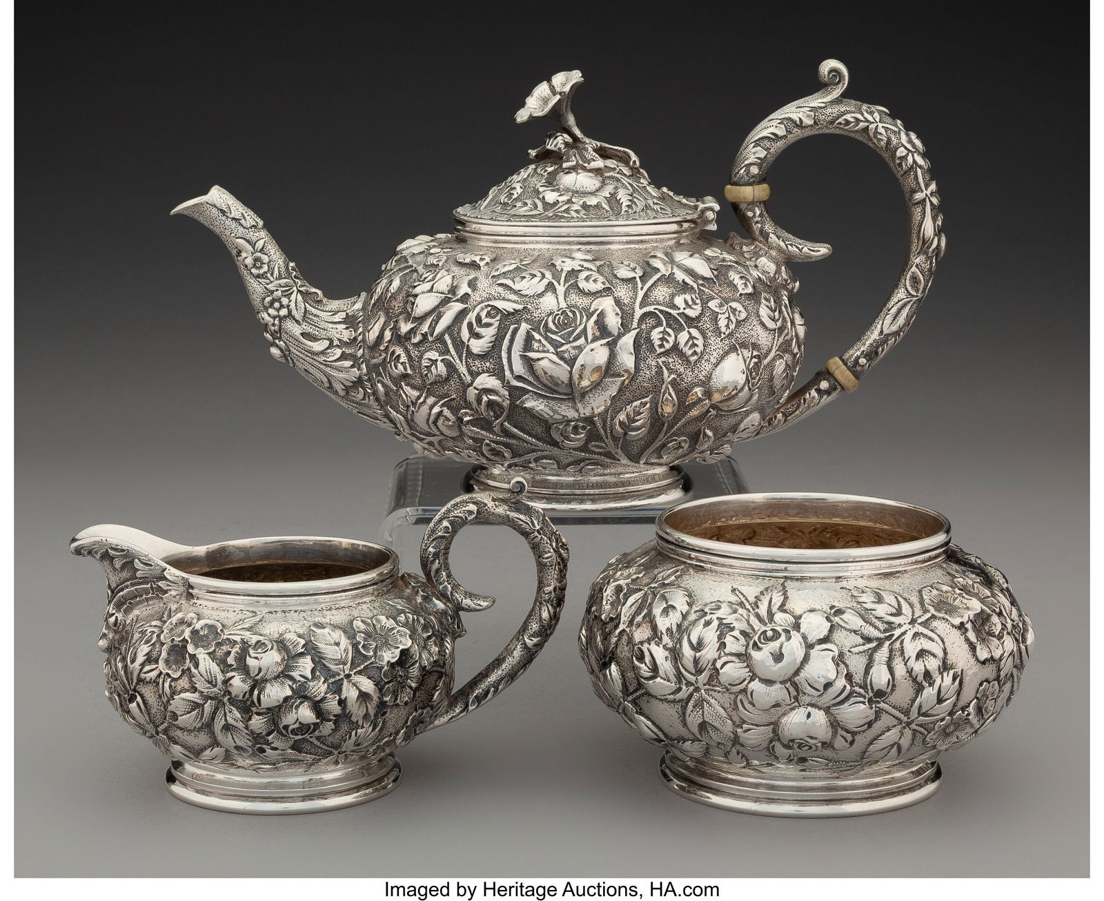 A Three-Piece S. Kirk & Son Co. Chased Repoussé (1 of 4)