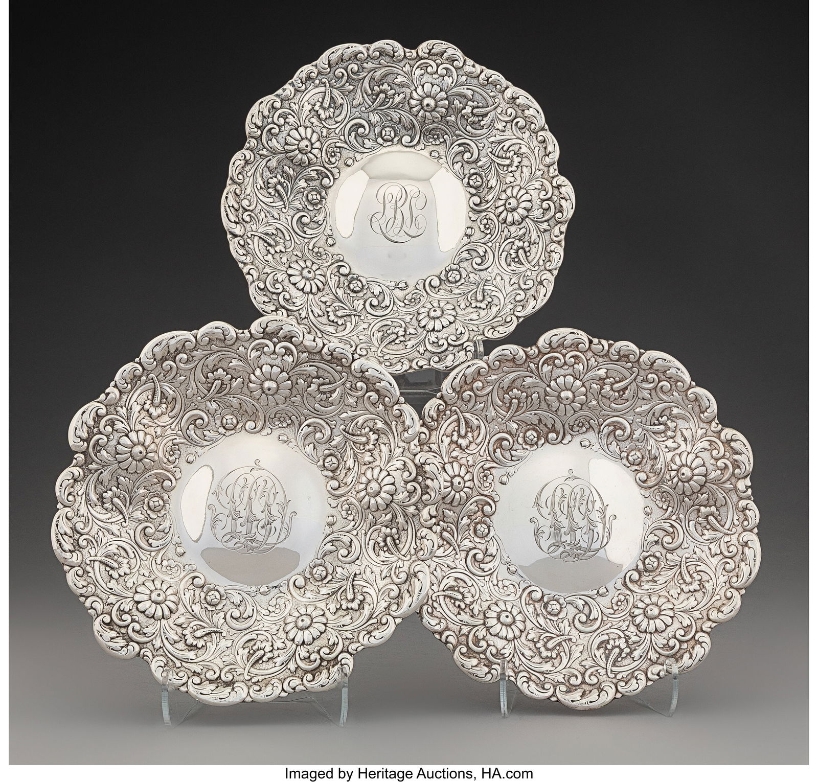 Three Tiffany & Co. Silver Dishes, New York, 188 (1 of 4)